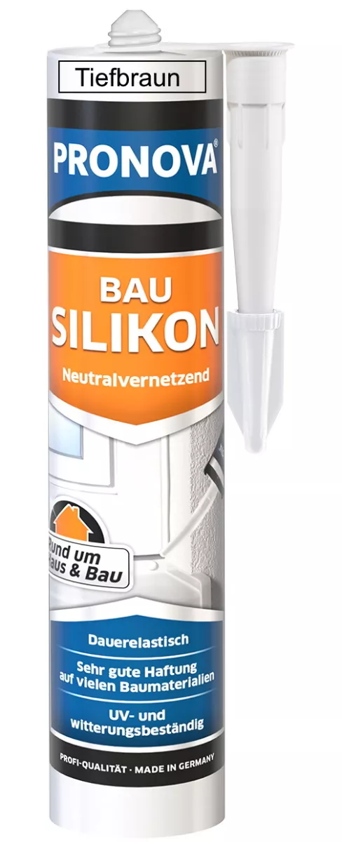 Pronova Bau Silikon hochelastisch 300 ml - Tiefbraun
