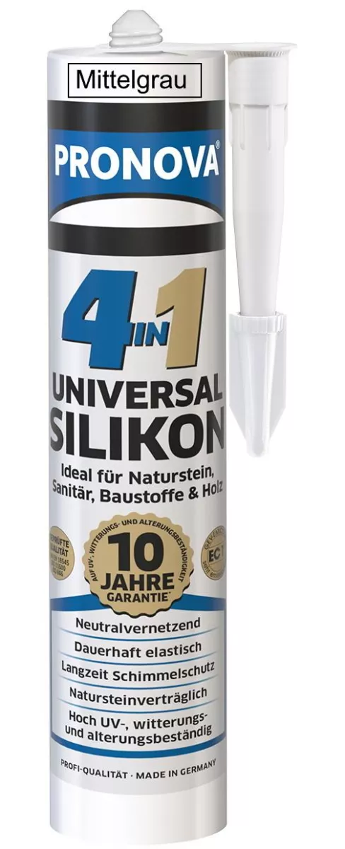 Pronova Universal Silikon 4 in 1 - 300 ml Mittelgrau