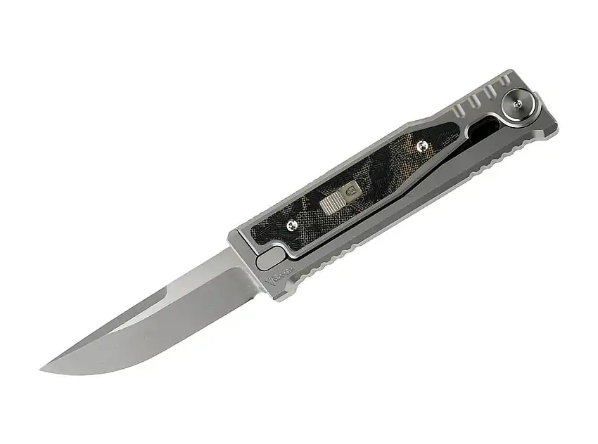 MINI-EXO Burl Linen Micarta Drop Point