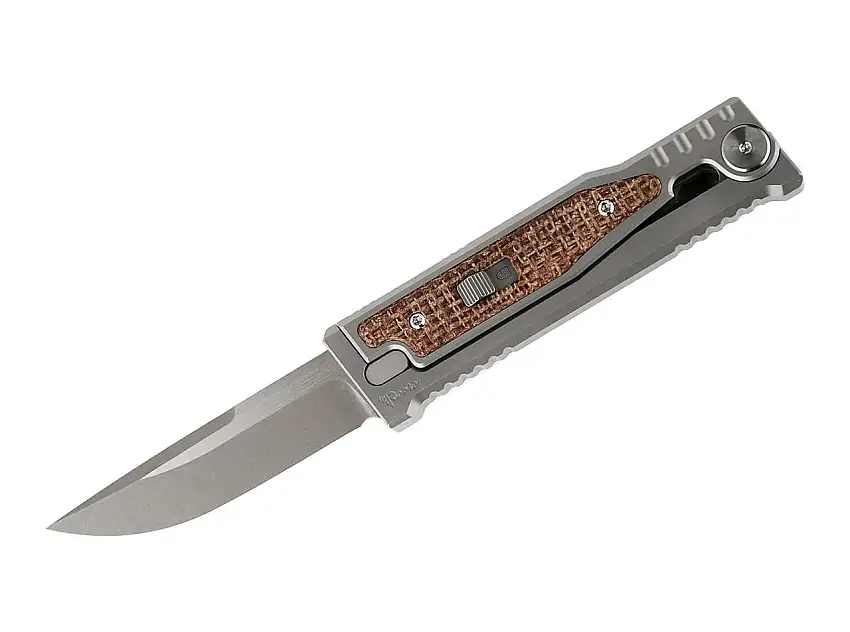 MINI-EXO Burlap Micarta Drop Point