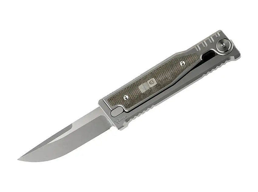 MINI-EXO Green Micarta Drop Point