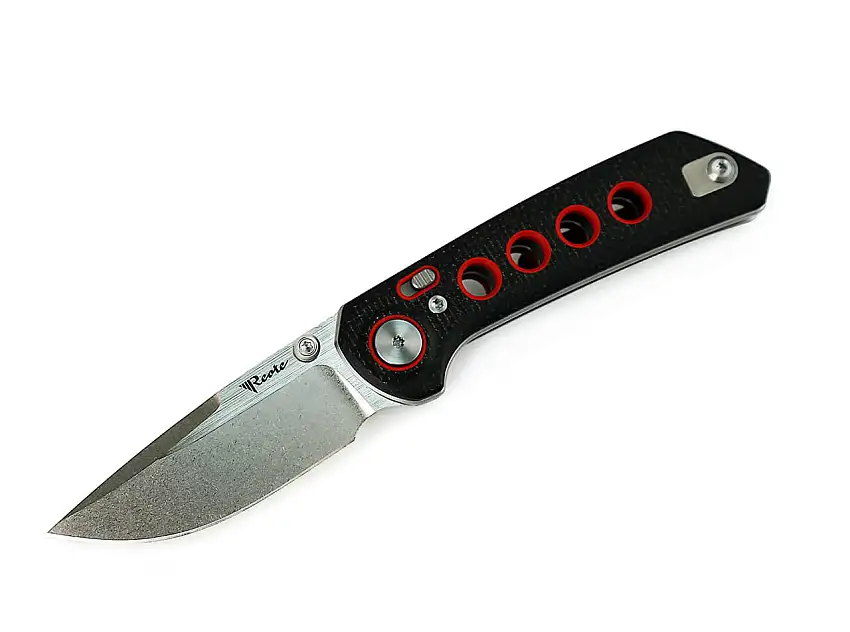 PL-XT Micarta Black G10 Red Stonewashed