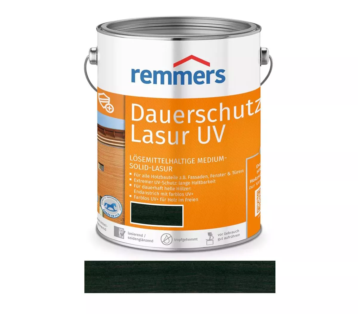 Remmers Dauerschutz-Lasur UV Ebenholz 2,5 Liter Holzschutz für Außen