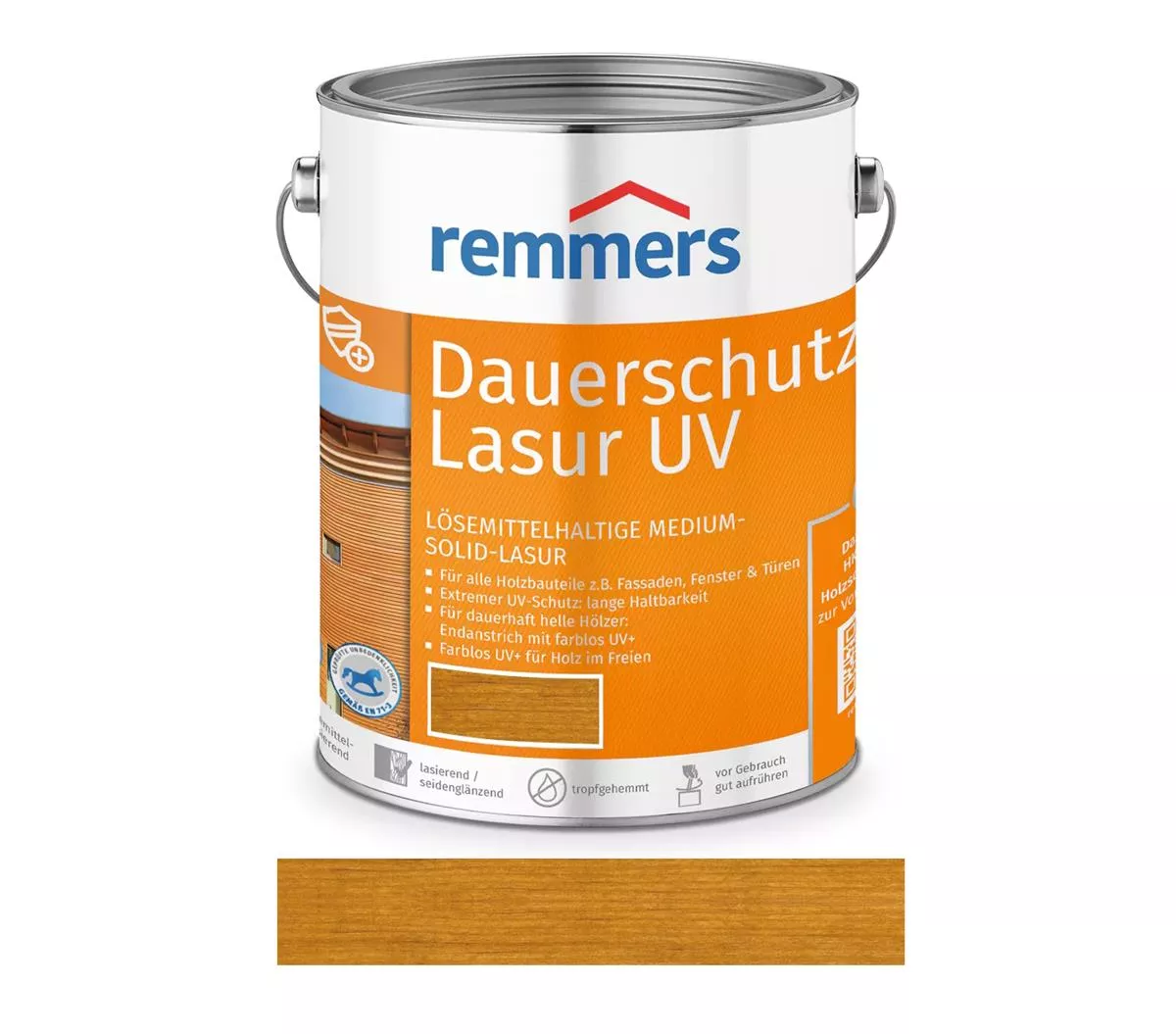 Remmers Dauerschutz-Lasur UV Eiche Rustikal 20 Liter Holzschutz für Außen