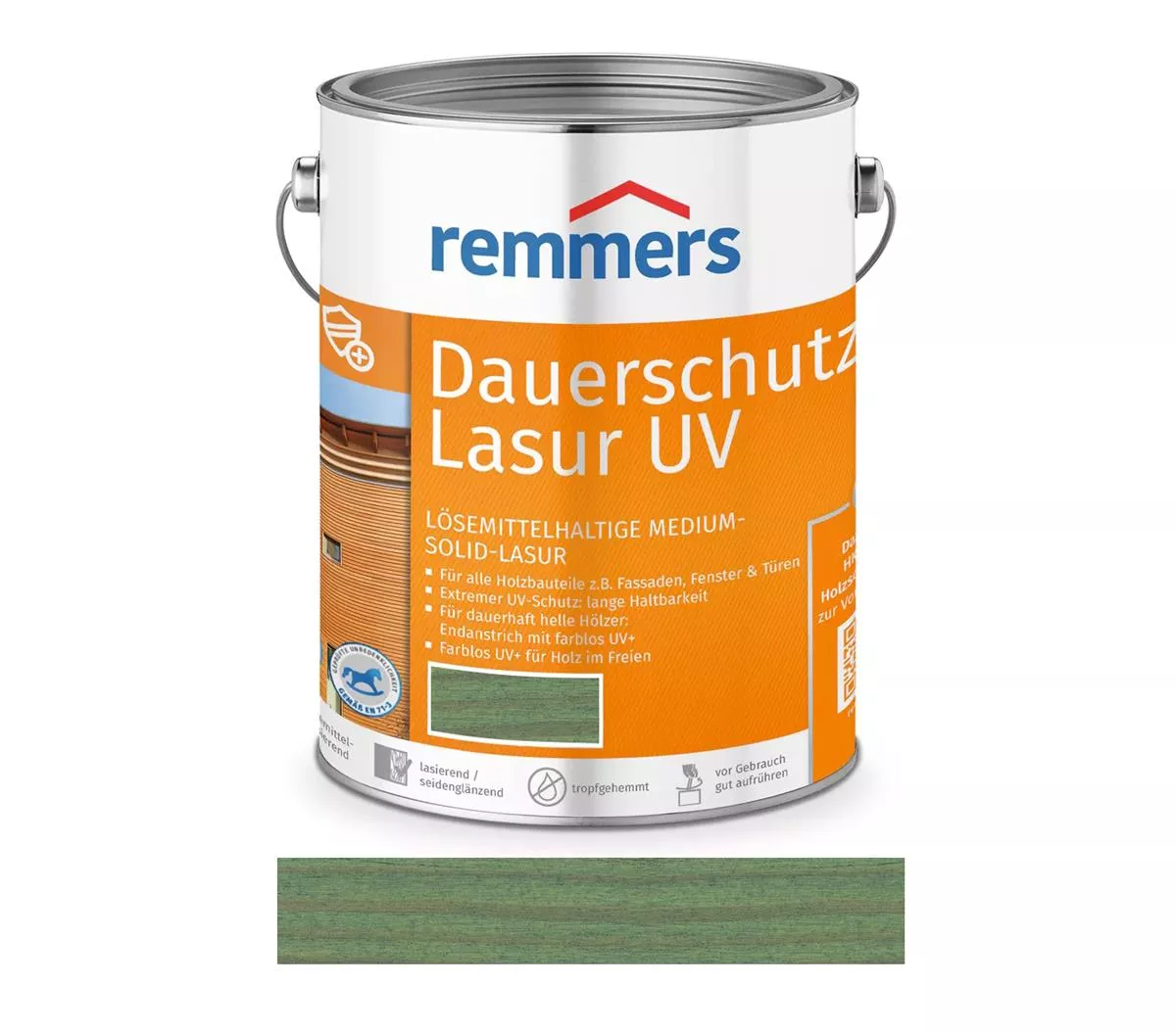 Remmers Dauerschutz-Lasur UV Tannengrün 2,5 Liter Holzschutz für Außen
