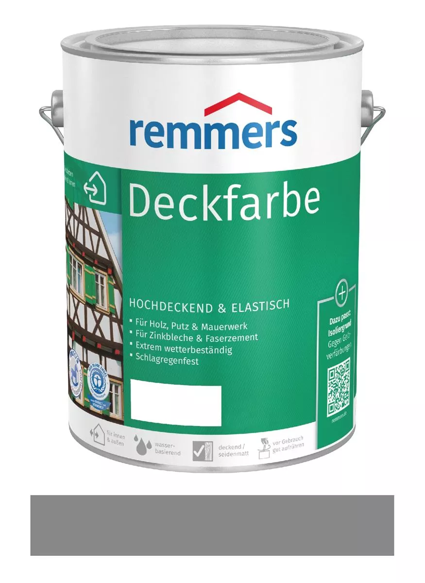 Remmers Deckfarbe Dunkelgrau 2,5 Liter Wetterschutz für Holz & Dachrinnen