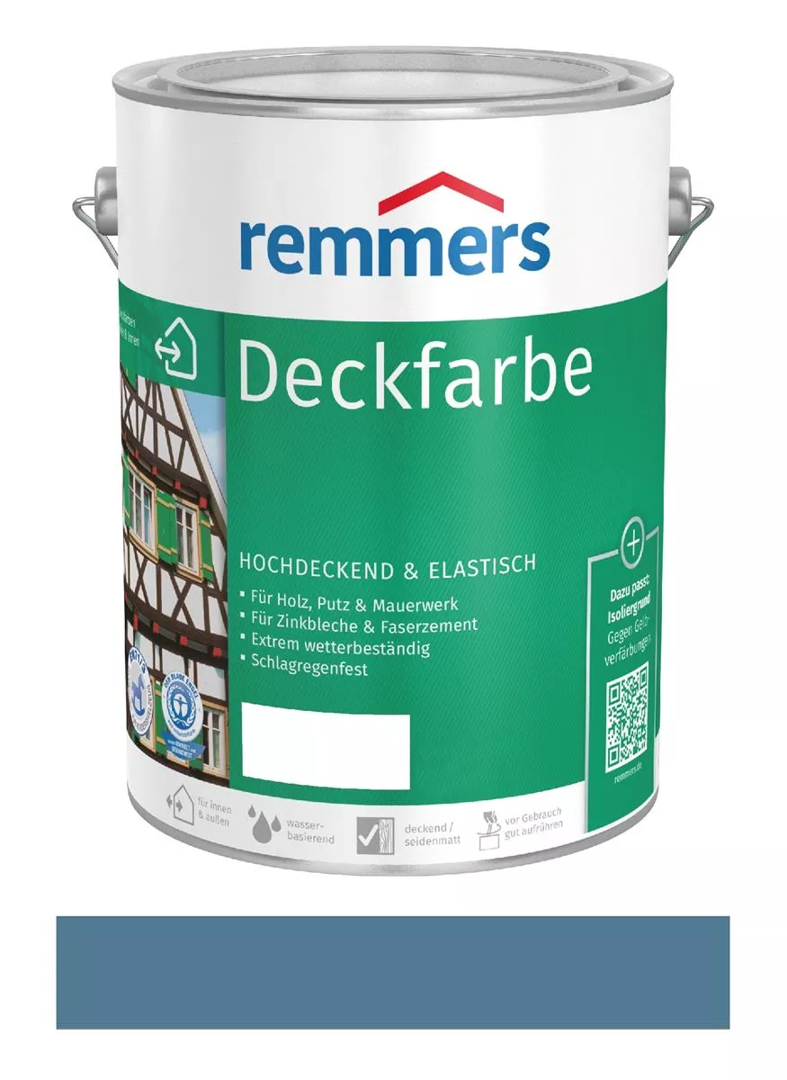 Remmers Deckfarbe Friesenblau 2,5 Liter Wetterschutz für Holz & Dachrinnen