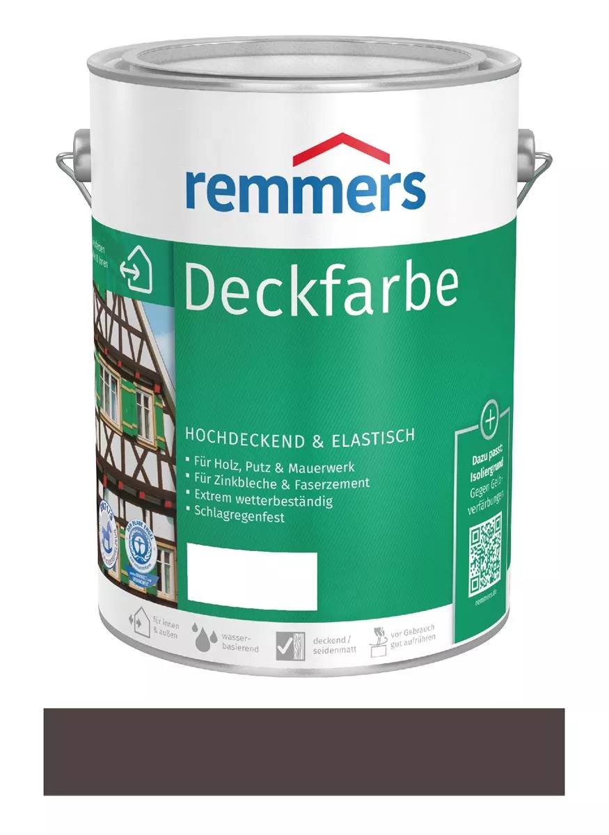 Remmers Deckfarbe Tabakbraun 10 Liter Wetterschutz für Holz & Dachrinnen