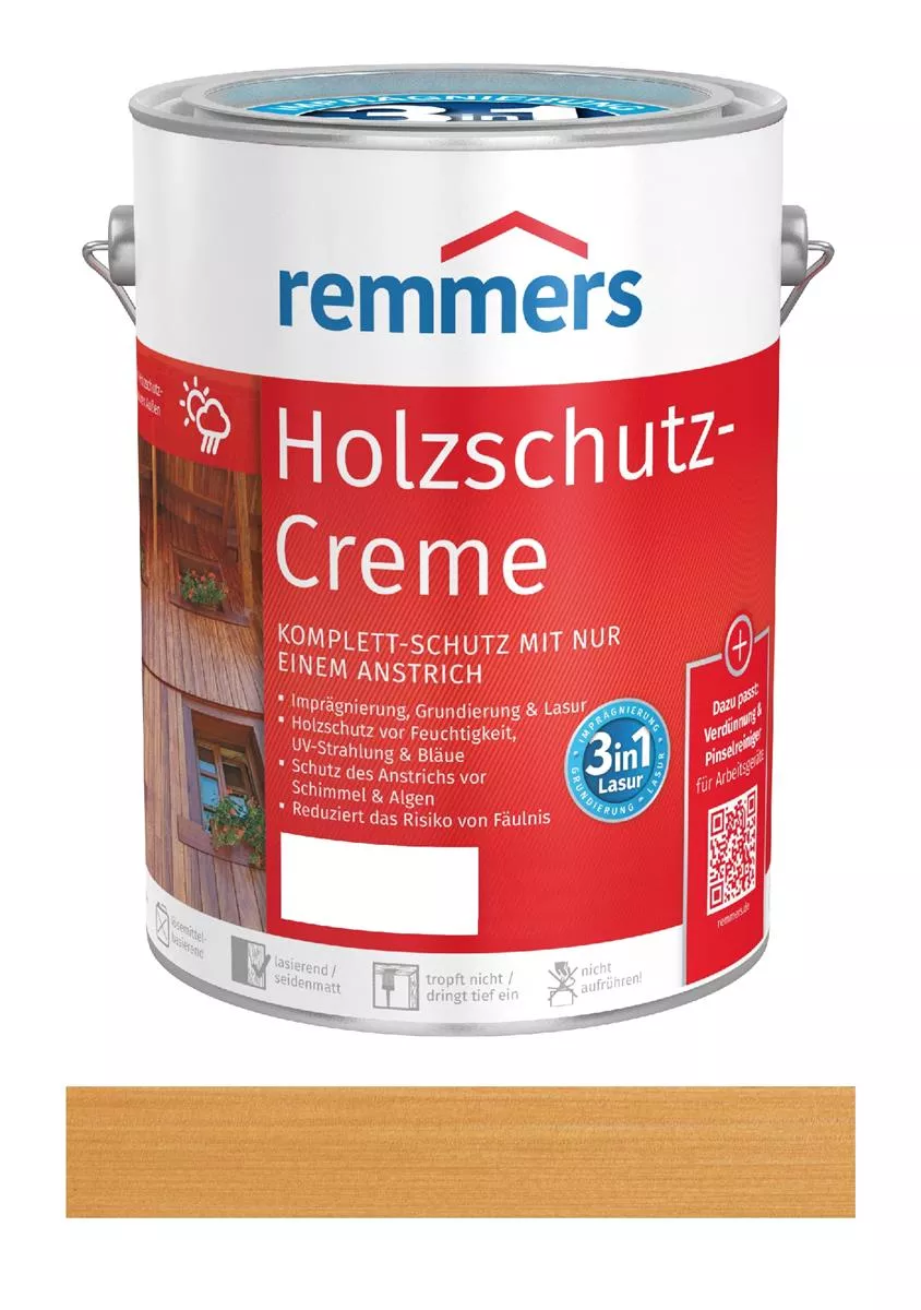 Remmers Holzschutz-Creme Eiche Hell 750 ml Lasur für Außen