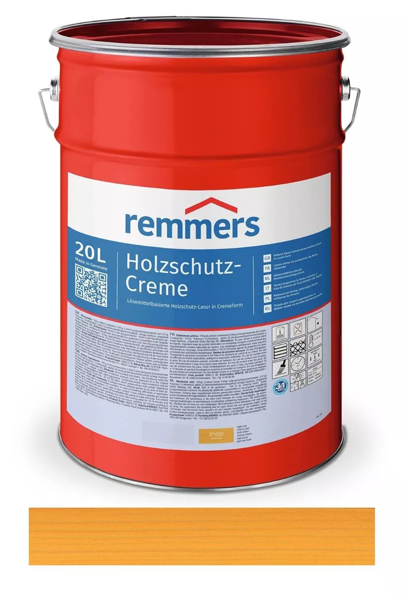 Remmers Holzschutz-Creme Kiefer 20 Liter Lasur für Außen