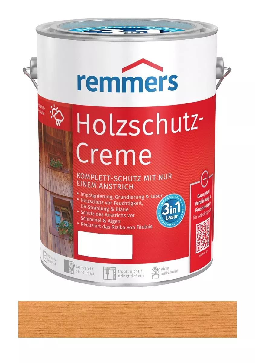 Remmers Holzschutz-Creme Pinie Lärche 2,5 Liter Lasur für Außen