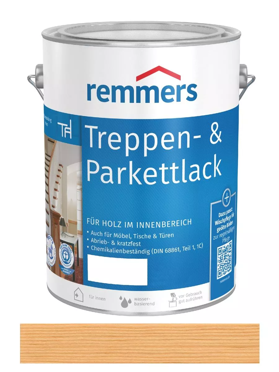 Remmers Treppen- & Parkettlack seidenmatt Farblos 2,5 Liter