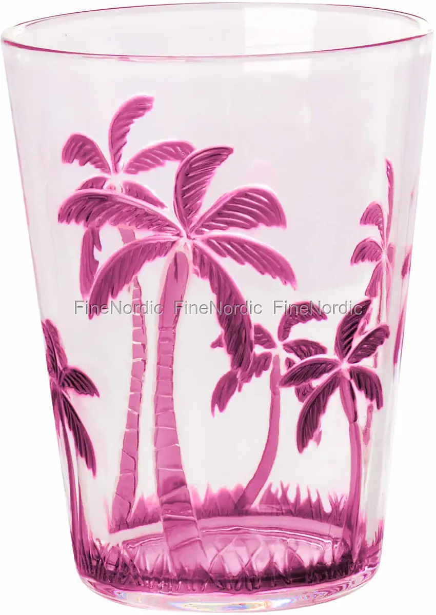 Rice Acryl Becher - Palme - Rosa