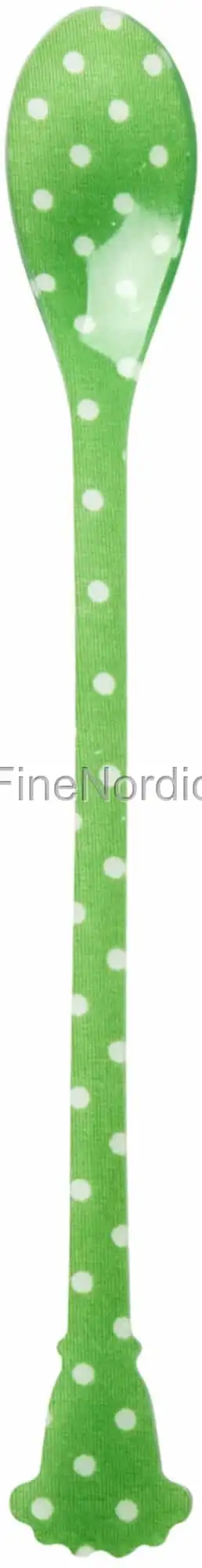 Rice Acryl Lattelöffel mit Punkte Grün