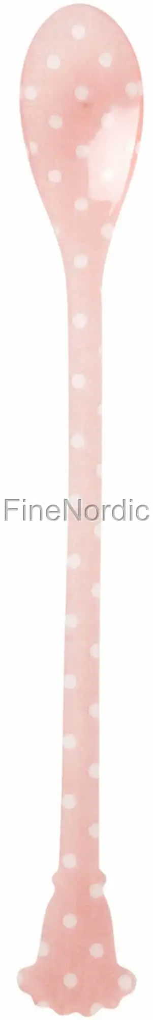 Rice Acryl Lattelöffel mit Punkte Koralle