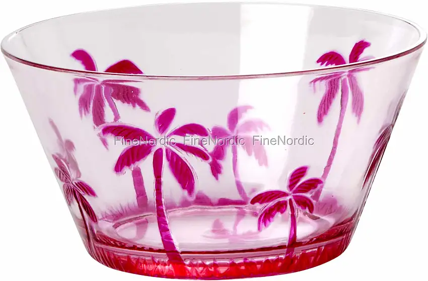 Rice Acryl Schüssel - Palme - Rosa