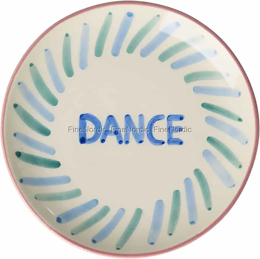 Rice Keramik Kuchenteller - Handbemalt "DANCE"