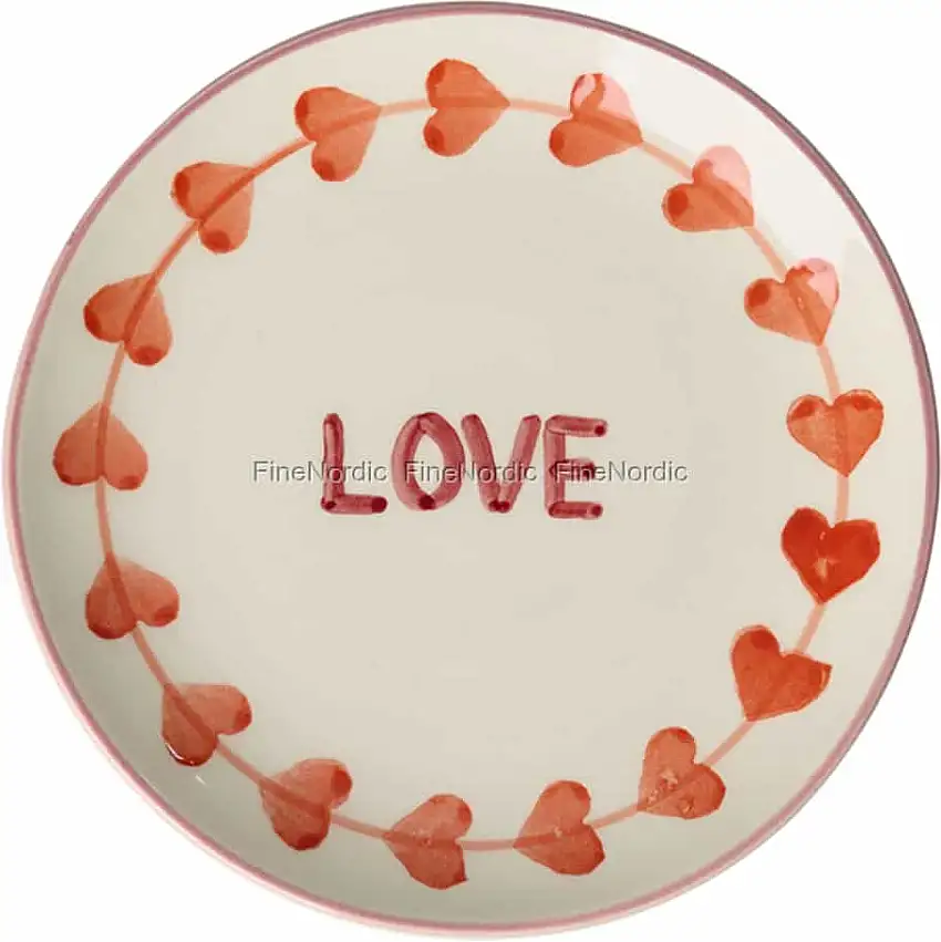 Rice Keramikkuchenteller - Handbemalt "LOVE"