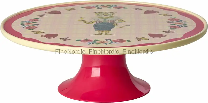 Rice Melamin Tortenständer "Nathalie Lété" niedrig - Farbe "Red Kiss"