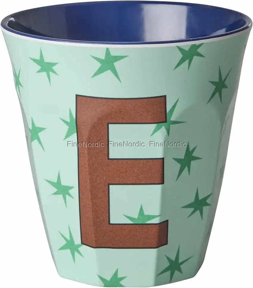 Rice Melaminbecher - Buchstabe E - Alphabet - Sterne