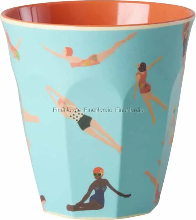 Rice Melaminbecher "Retro Swimster" - Mittel