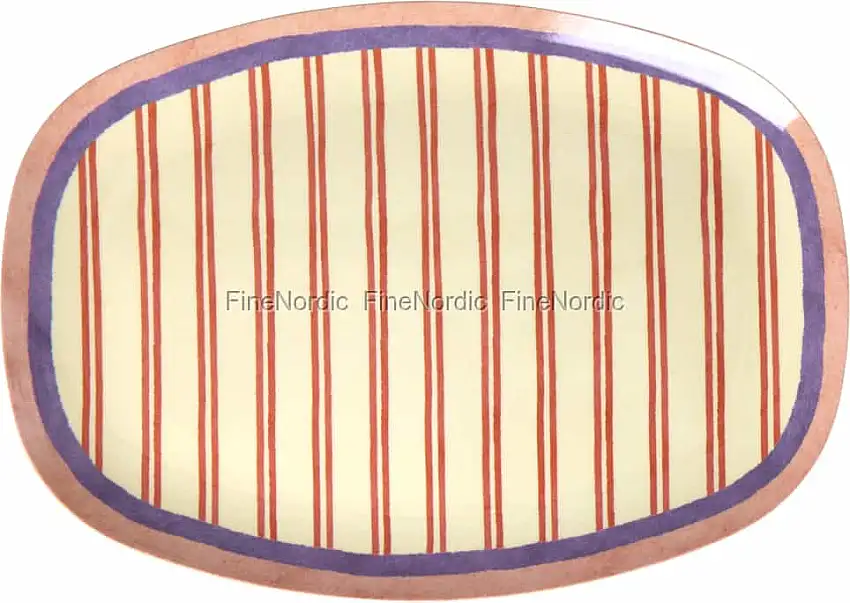 Rice Melaminteller - Rechteckig "Stripey Love"