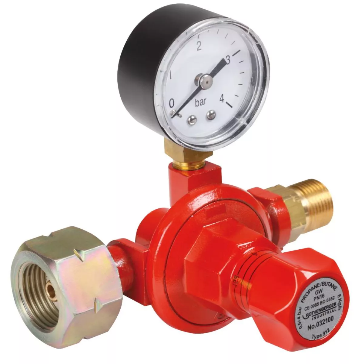 Rothenberger Propanregler mit Manometer stufenlos regelbar 0,5 - 4 bar