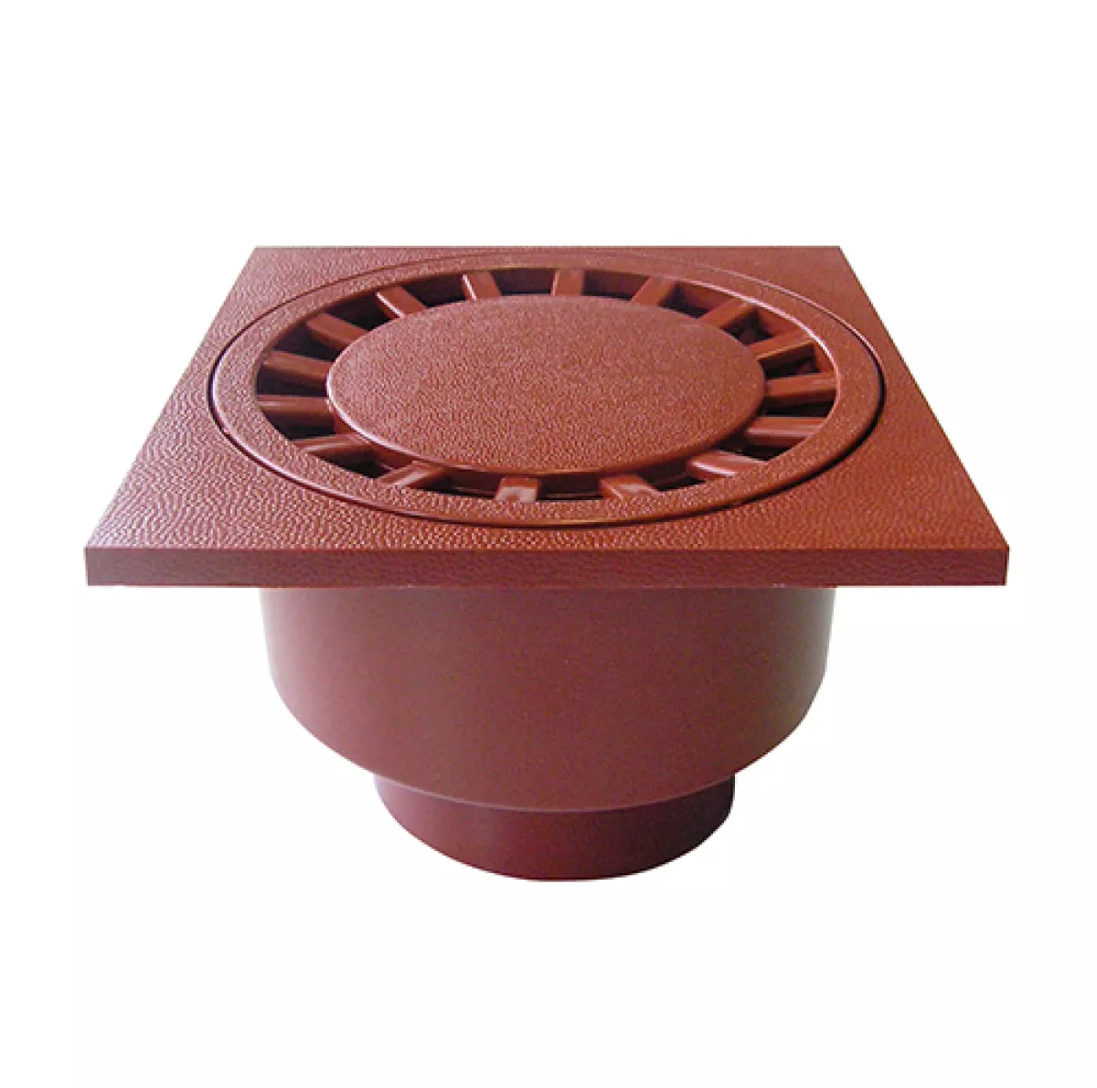 RUG Haus- und Hofablauf befahrbar 200x200, DN 75/DN 110 terracotta