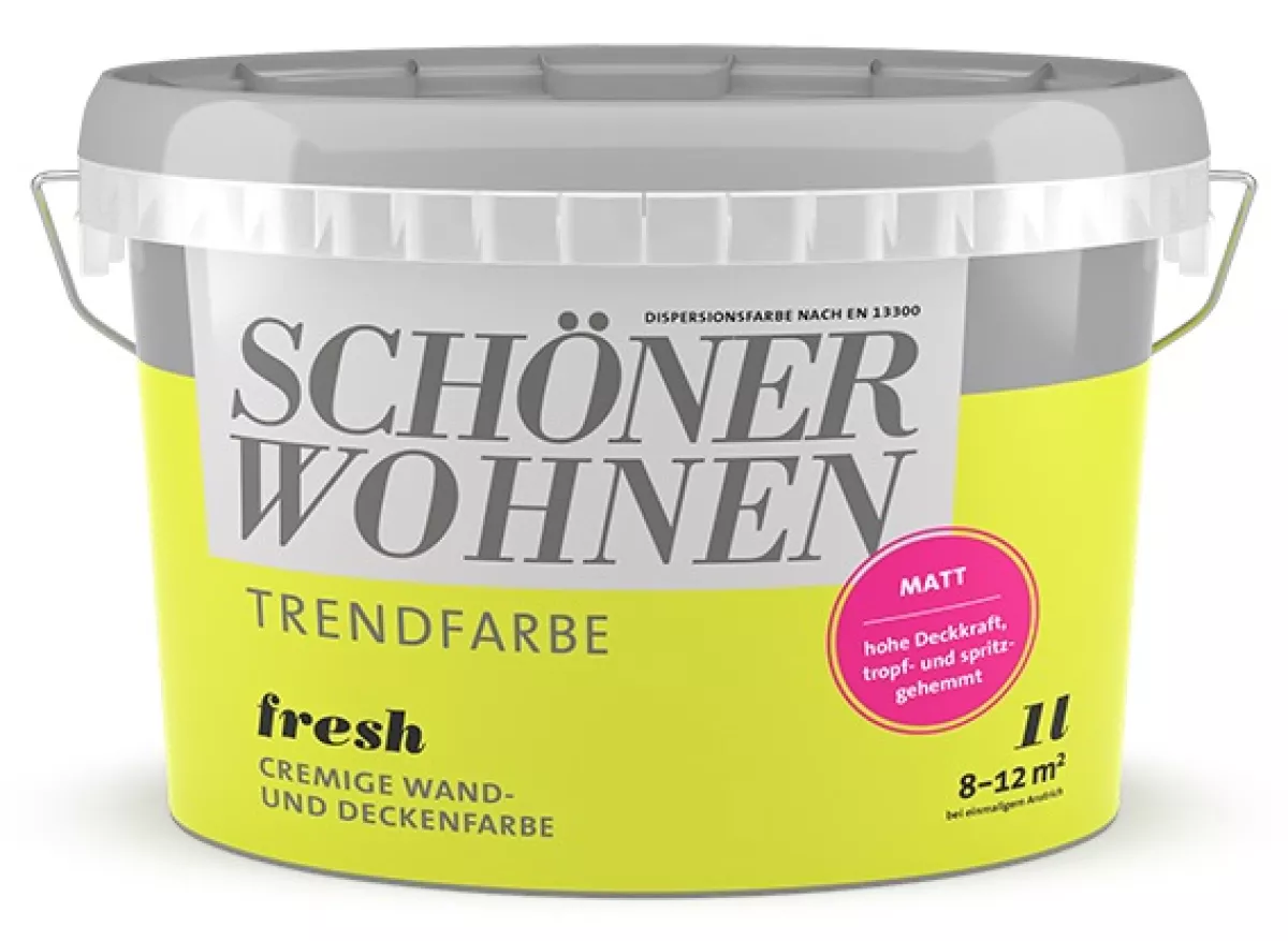 Schöner Wohnen Trendfarbe Wandfarbe Deckenfarbe fresh matt 1 L