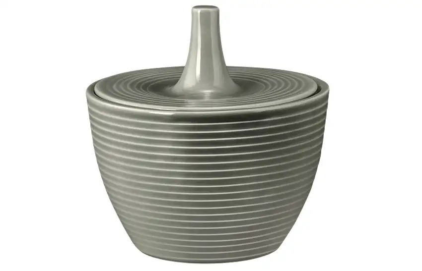 Seltmann Weiden, Beat : Perlgrau - Zuckerdose mit Relief, 0,27 ltr.