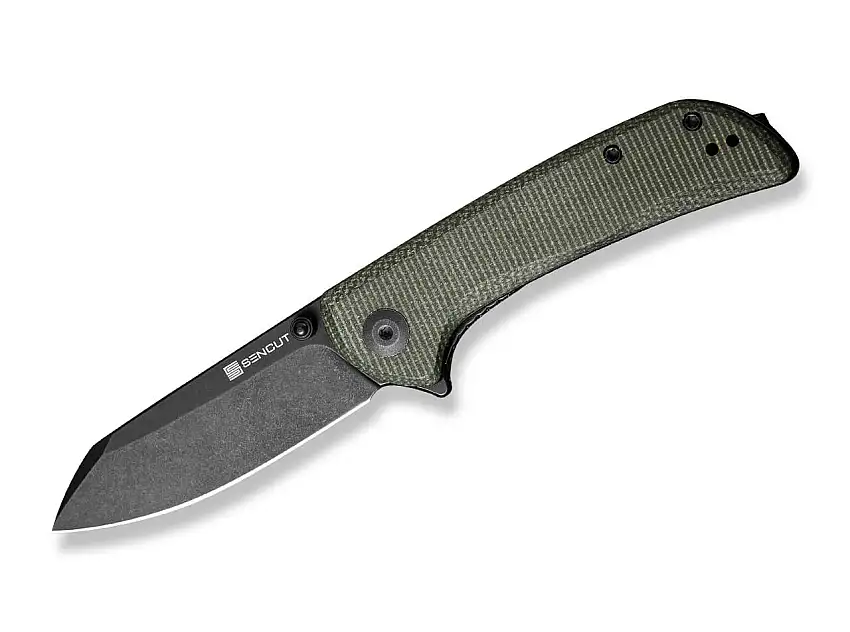Fritch Micarta Dark Green Black Blade