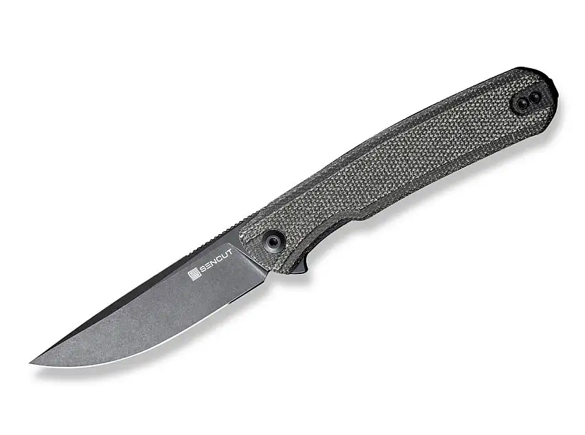 Scitus Micarta Dark Green Black Blade