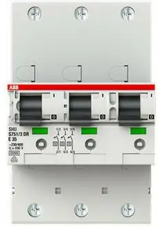 ABB S751/3DR-E 35 selektiver Hauptleitungsschutzschalter, 3-pol E-Char. 35A