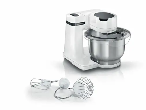 Bosch Küchenmaschine MUMS2EW00 weiß, 700 Watt, 3,8 Liter Edelstahl-Schüssel