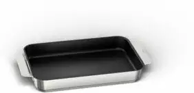 Bosch HEZ9FF010 Flex Pfanne groß, 35 x 22 cm, Edelstahl, induktionsgeeignet