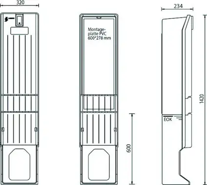 Uesa A010-M-1420 Verteilersäule IP44