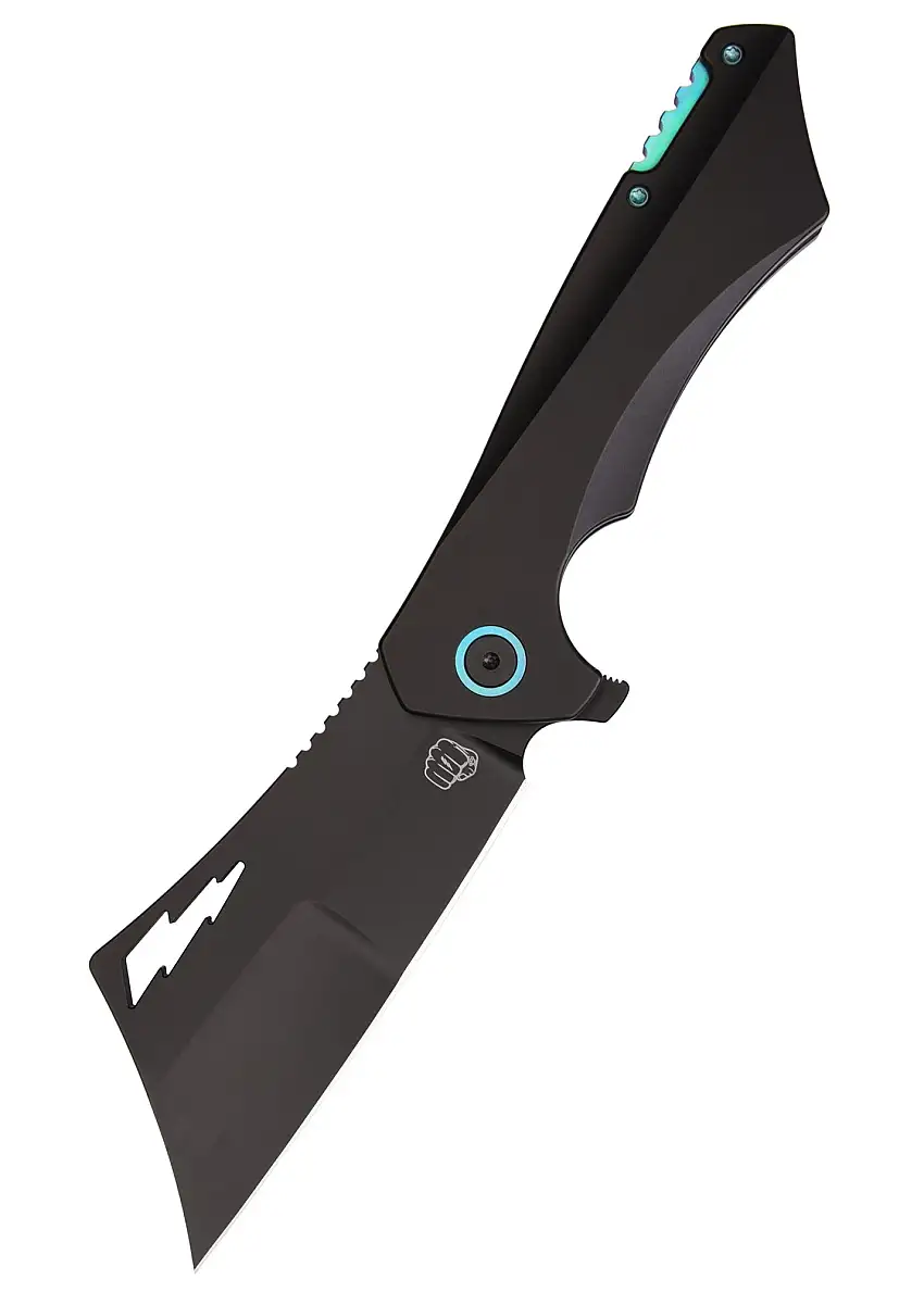 SOG Taschenmesser Nemley Cleaver, Exclusive, Black PVD, Blue Ano