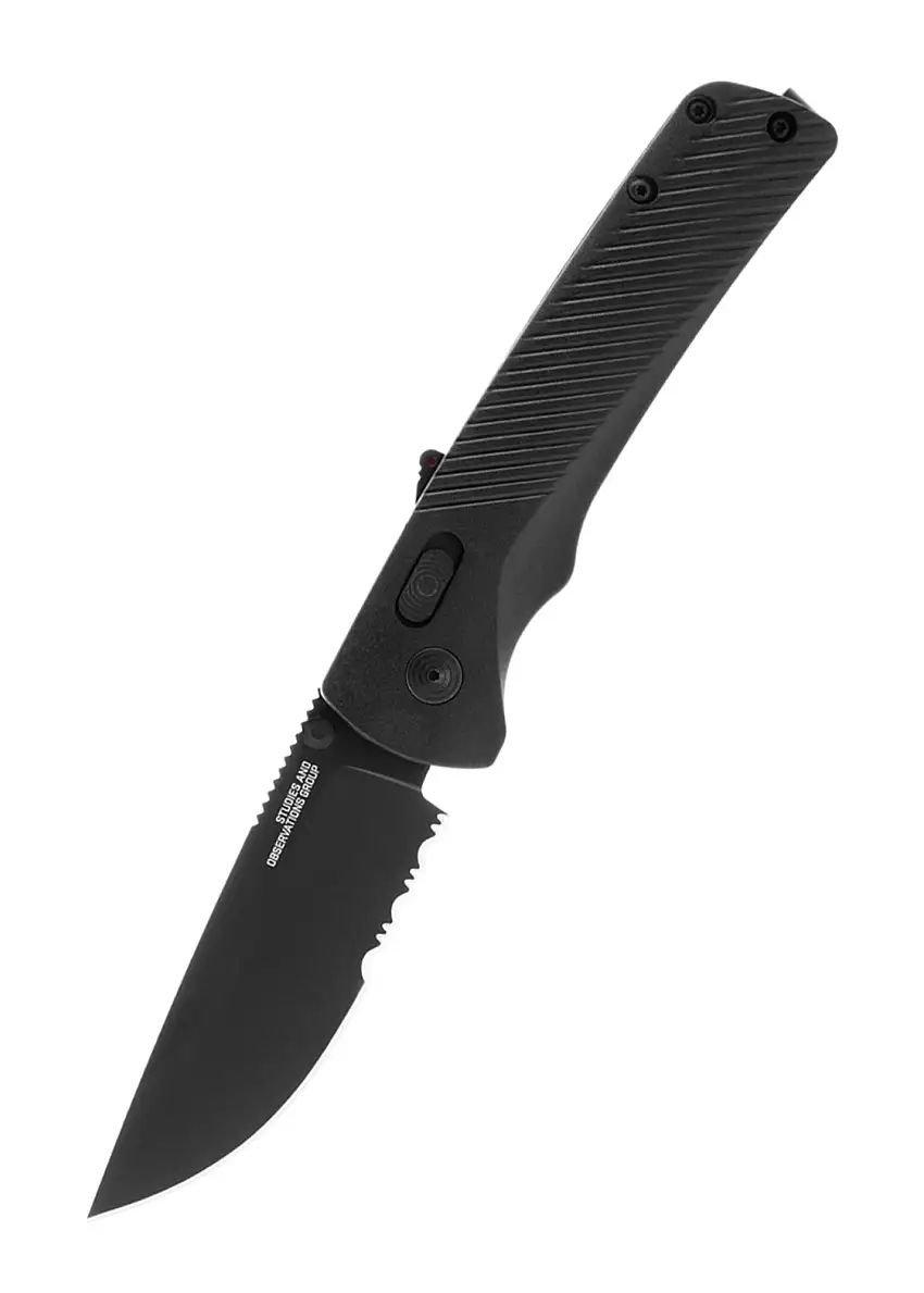 SOG Taschenmesser Flash AT - Blackout - Teil-Wellenschliff, SOG