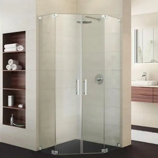 Sprinz Achat R Plus Fünfeck Pendeltür ESG kristall hell / chrom 100x 100x 200 (AR52.0)