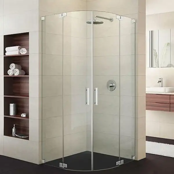 Sprinz Achat R Plus Viertelkreis Pendeltür ESG kristall hell / chrom 100x 100x 200 (AR25.2)