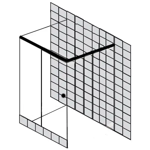 Sprinz Tansa- Fronteinstieg, zweiseitige Verglasung, 900x 900x 2000mm, silber hochglanzpoliert					(TA493.0HG)