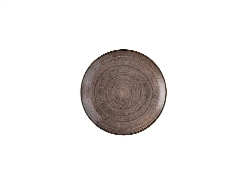 Churchill, Stonecast Raw : Brown Vellum - Teller flach Coup, 26 cm