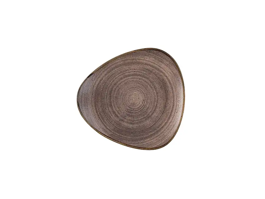 Churchill, Stonecast Raw : Brown Vellum - Teller flach dreieckig, 28,5 cm