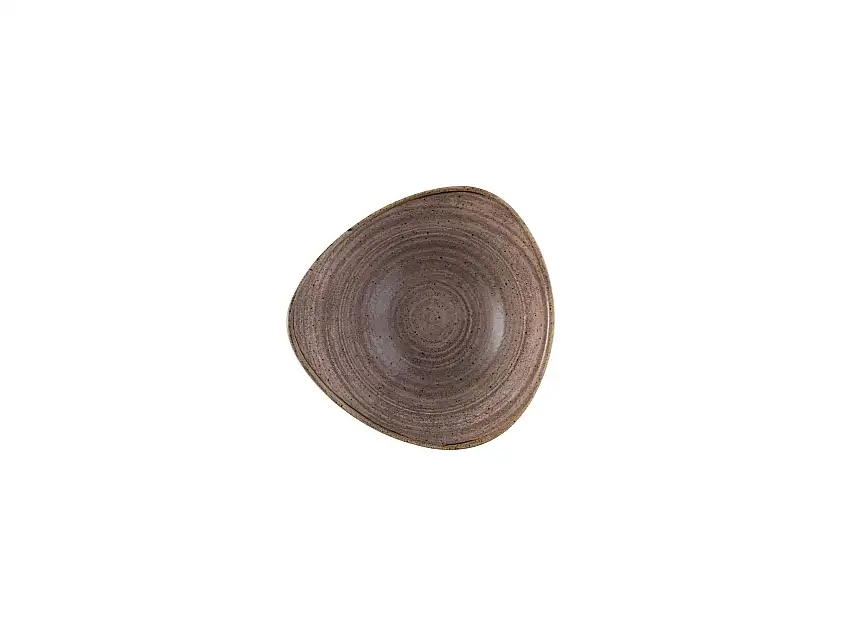 Churchill, Stonecast Raw : Brown Vellum - Teller flach dreieckig, 24,5 cm