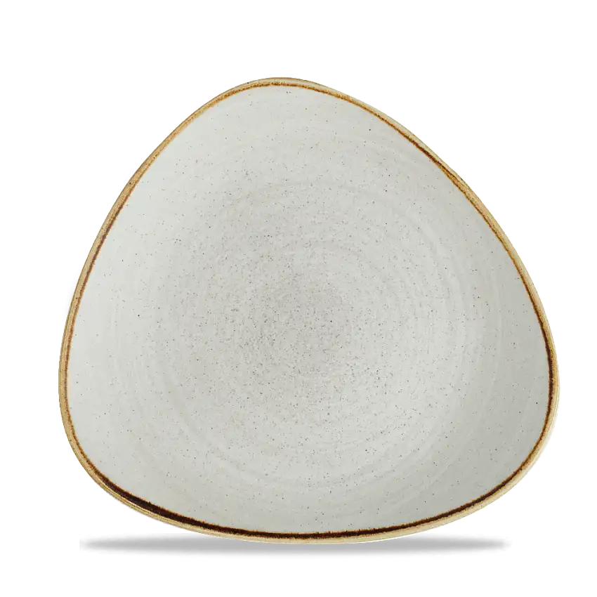 Churchill, Stonecast Raw : Grey Vellum - Teller flach dreieckig, 24,5 cm