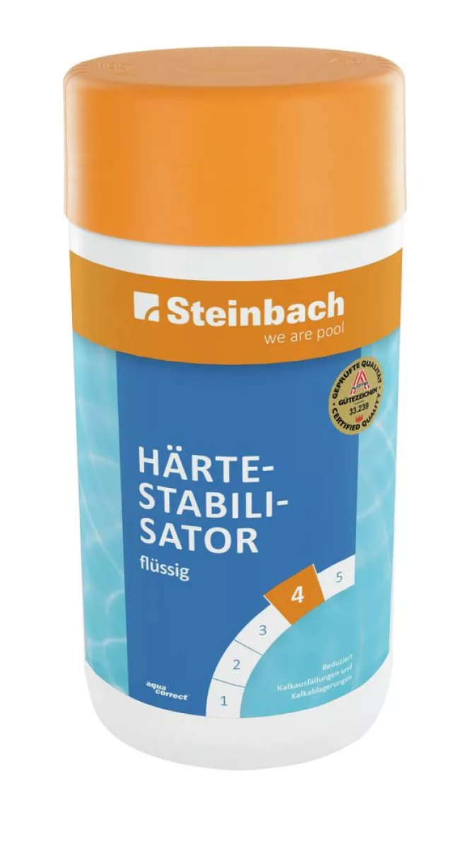 Steinbach Härtestabilisator flüssig 1 L - Reduziert Kalkablagerungen und verhindert die Wassertrübung