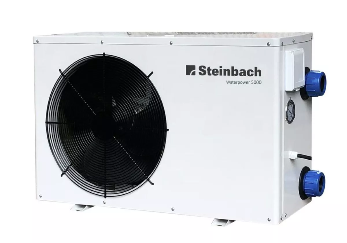 Steinbach Schwimmbad Luft-Wärmepumpe Waterpower 5000 R32 mit LCD-Display