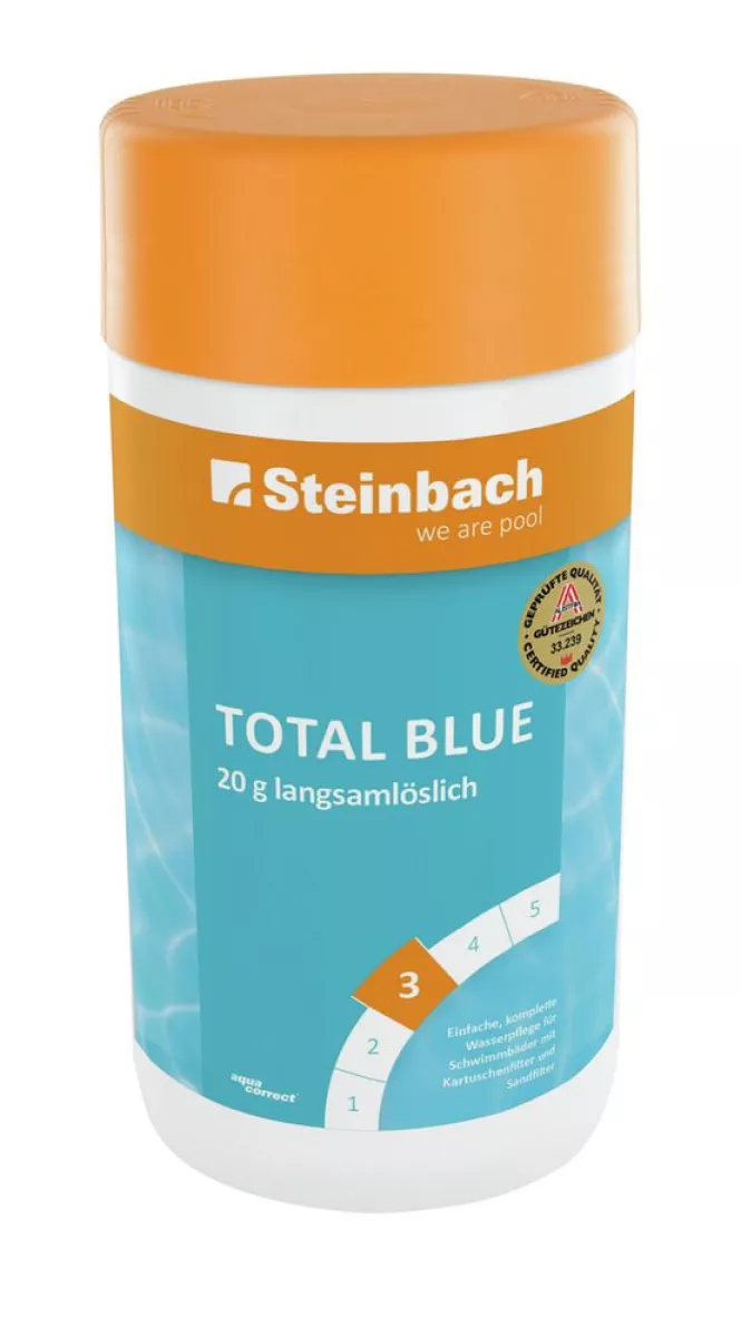 Steinbach Total blue 20g langsamlöslich 1 kg - Multifunktionstablette gegen Algenwachstum