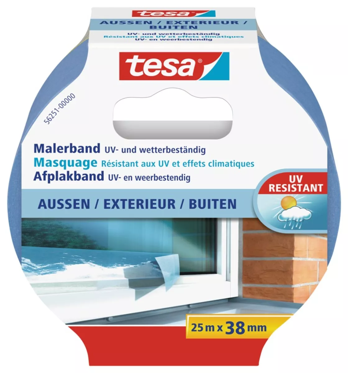 tesa Maler-Krepp PRECISION OUTDOOR ecoLogo 25m:38mm