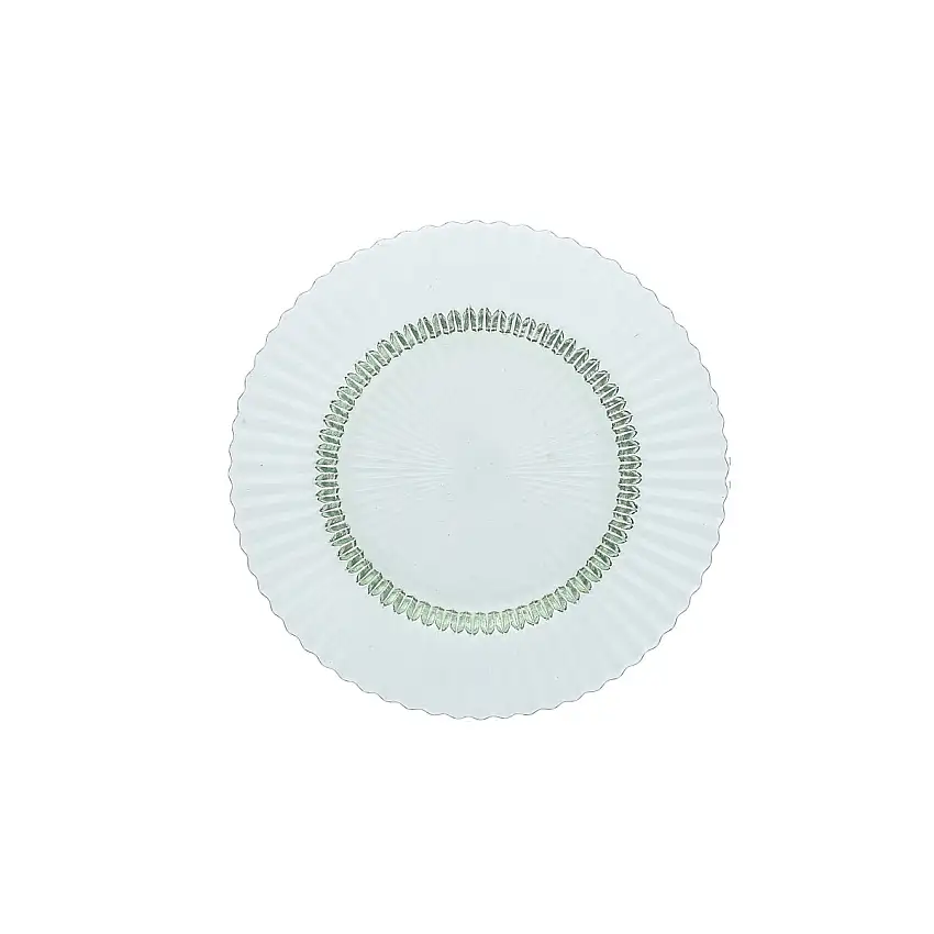 Glasteller flach 21,5 cm : Archie salbeigrün, D: 215 mm, H: 21 mm